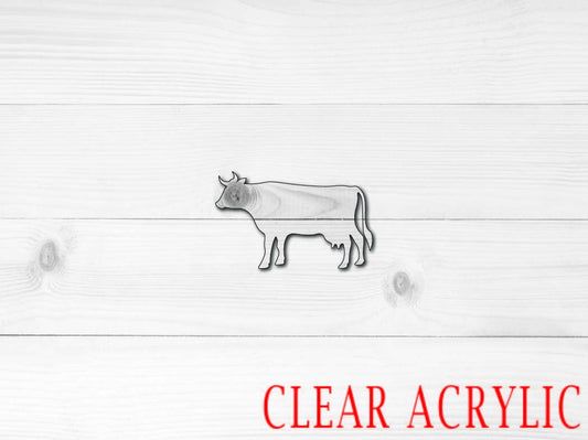 Cow Acrylic Shape, Clear Acrylic Craft Blank, DIY Acrylic Blank