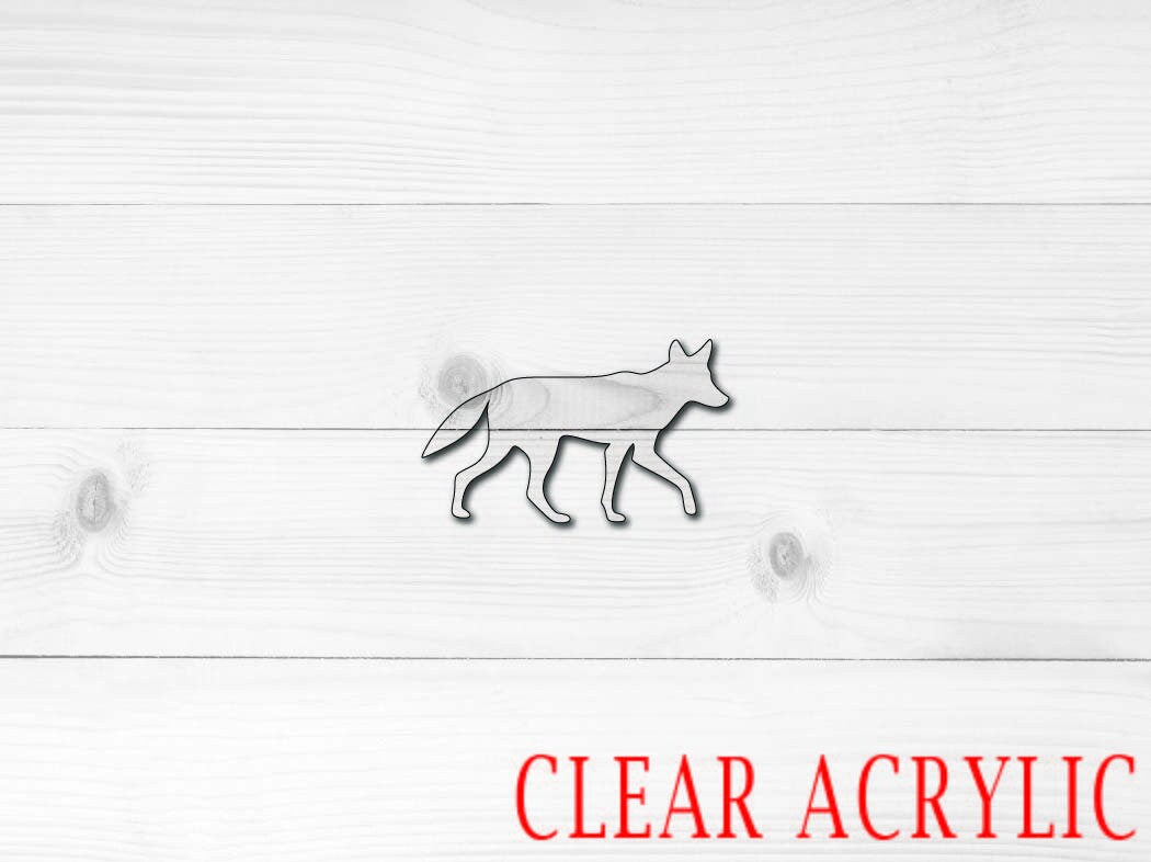 Coyote Acrylic Shape, Clear Acrylic Craft Blank, DIY Acrylic Blank