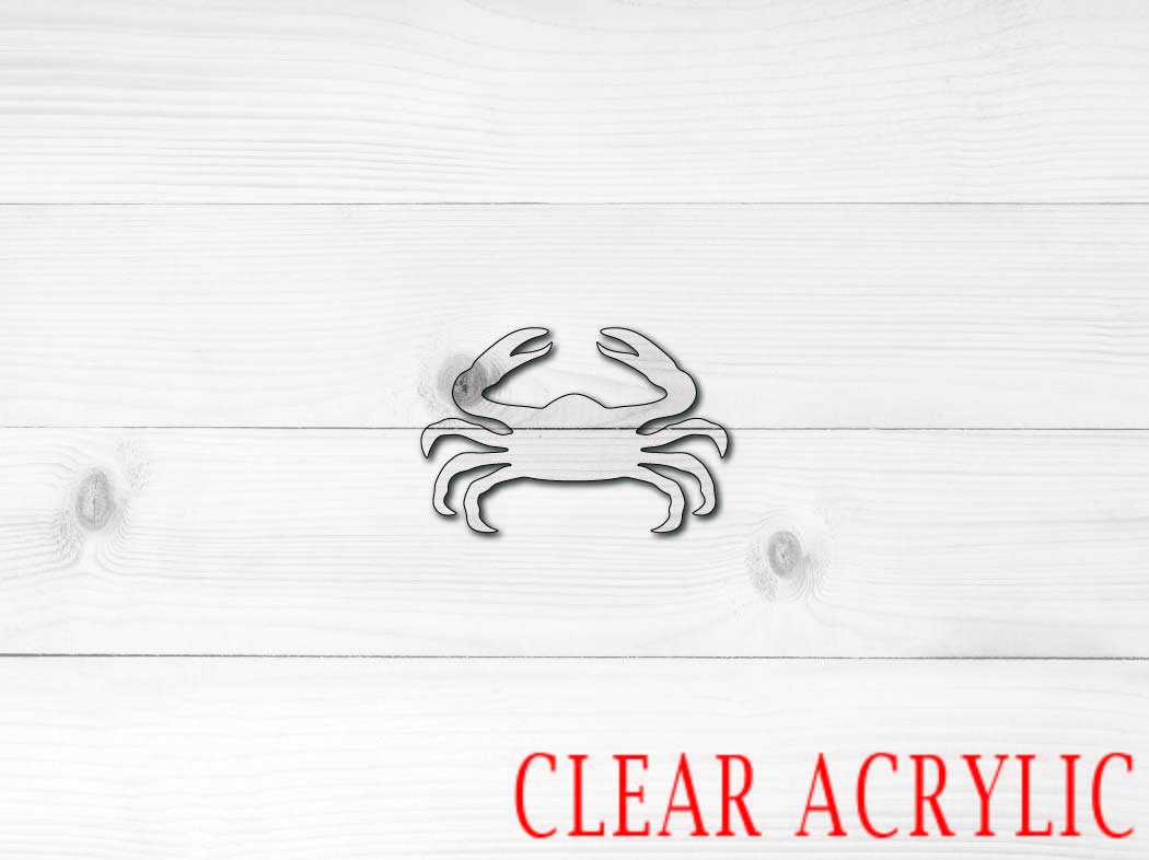 Crab Acrylic Shape, Clear Acrylic Craft Blank, DIY Acrylic Blank