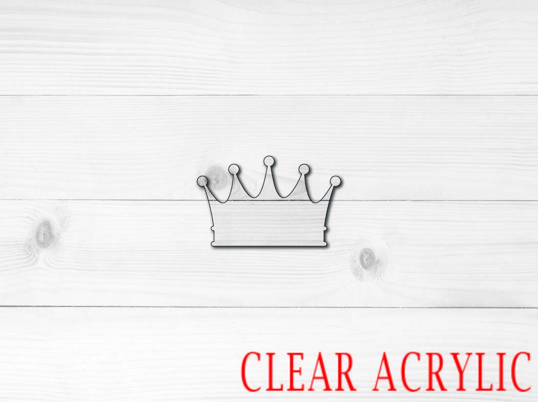 Crown Acrylic Shape, Clear Acrylic Craft Blank, DIY Acrylic Blank