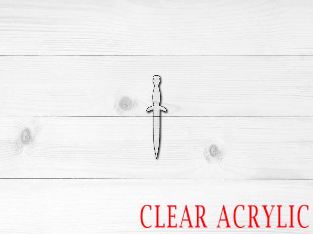 Dagger Acrylic Shape, Clear Acrylic Craft Blank, DIY Acrylic Blank