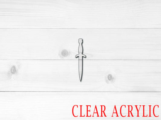 Dagger Acrylic Shape, Clear Acrylic Craft Blank, DIY Acrylic Blank