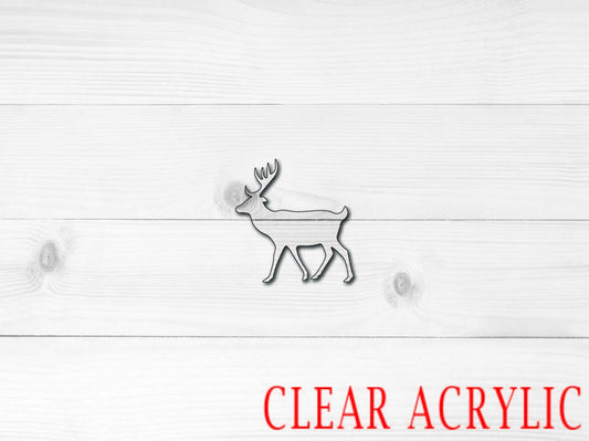 Deer Acrylic Shape, Clear Acrylic Craft Blank, DIY Acrylic Blank