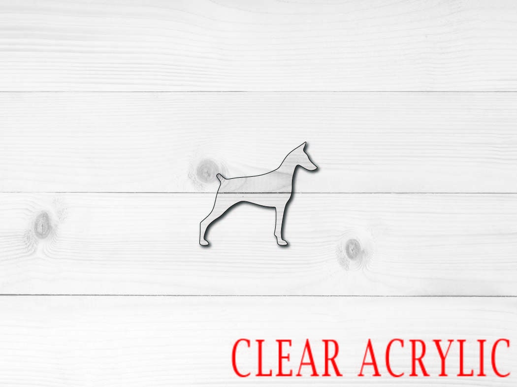 Doberman Acrylic Shape, Clear Acrylic Craft Blank, DIY Acrylic Blank