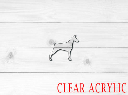 Doberman Acrylic Shape, Clear Acrylic Craft Blank, DIY Acrylic Blank