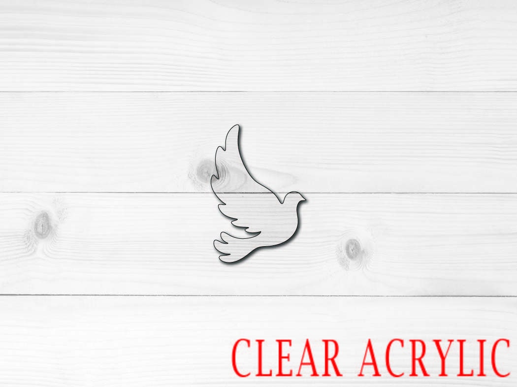 Dove Acrylic Shape, Clear Acrylic Craft Blank, DIY Acrylic Blank