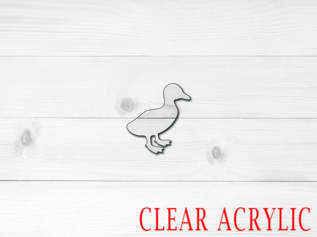 Duckling Acrylic Shape, Clear Acrylic Craft Blank, DIY Acrylic Blank