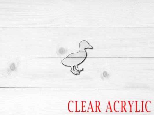 Duckling Acrylic Shape, Clear Acrylic Craft Blank, DIY Acrylic Blank