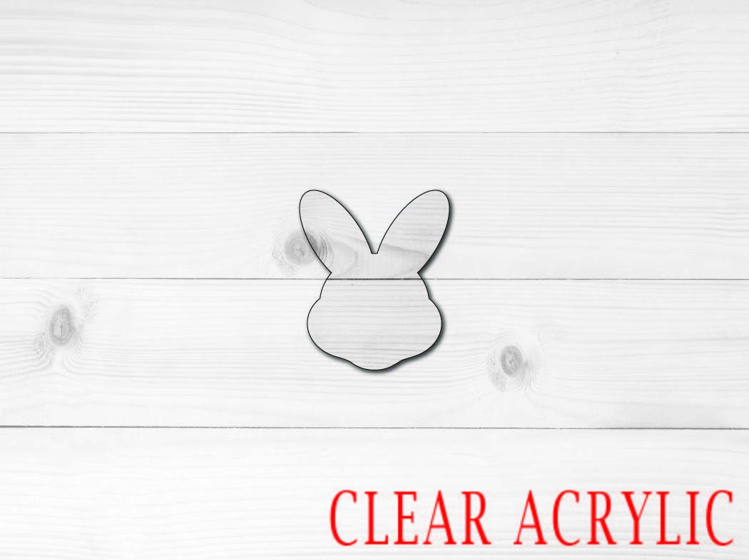 Easter Bunny Acrylic Shape, Clear Acrylic Craft Blank, DIY Acrylic Blank