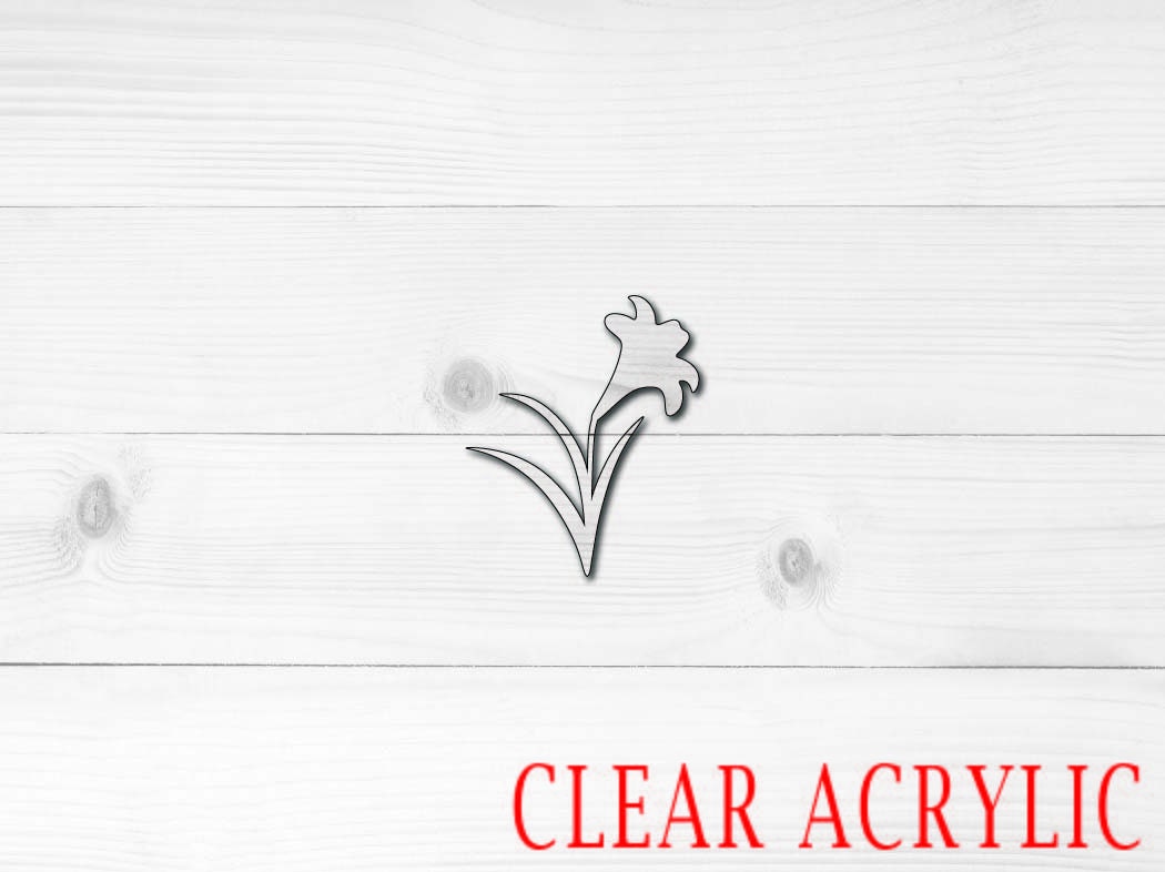Easter Lily Acrylic Shape, Clear Acrylic Craft Blank, DIY Acrylic Blank