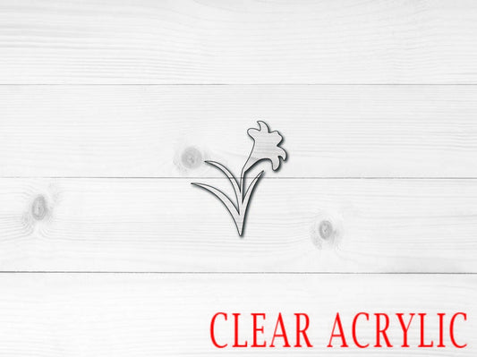 Easter Lily Acrylic Shape, Clear Acrylic Craft Blank, DIY Acrylic Blank