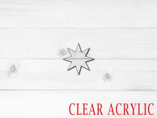 Eight Point Star Acrylic Shape, Clear Acrylic Craft Blank, DIY Acrylic Blank