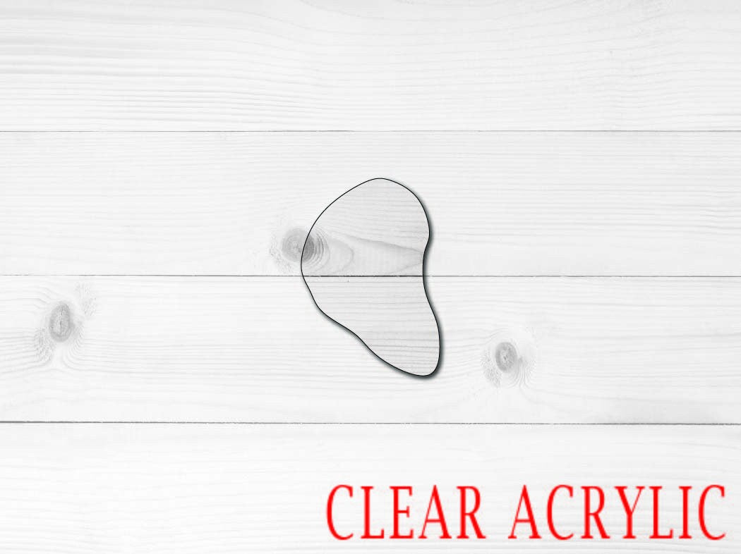 Elephant Ear Acrylic Shape, Clear Acrylic Craft Blank, DIY Acrylic Blank