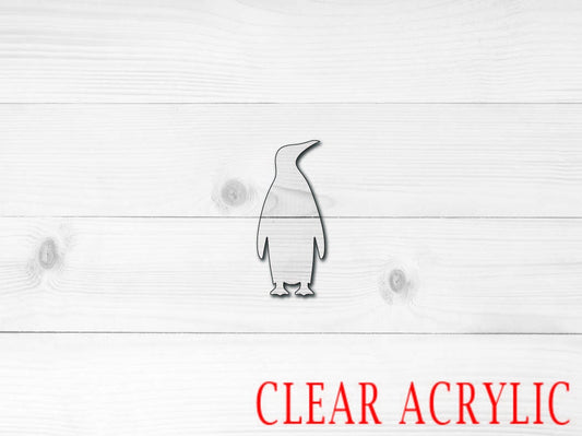 Emperor Penguin Acrylic Shape, Clear Acrylic Craft Blank, DIY Acrylic Blank