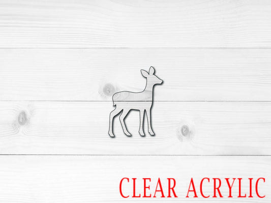 Fawn Acrylic Shape, Clear Acrylic Craft Blank, DIY Acrylic Blank