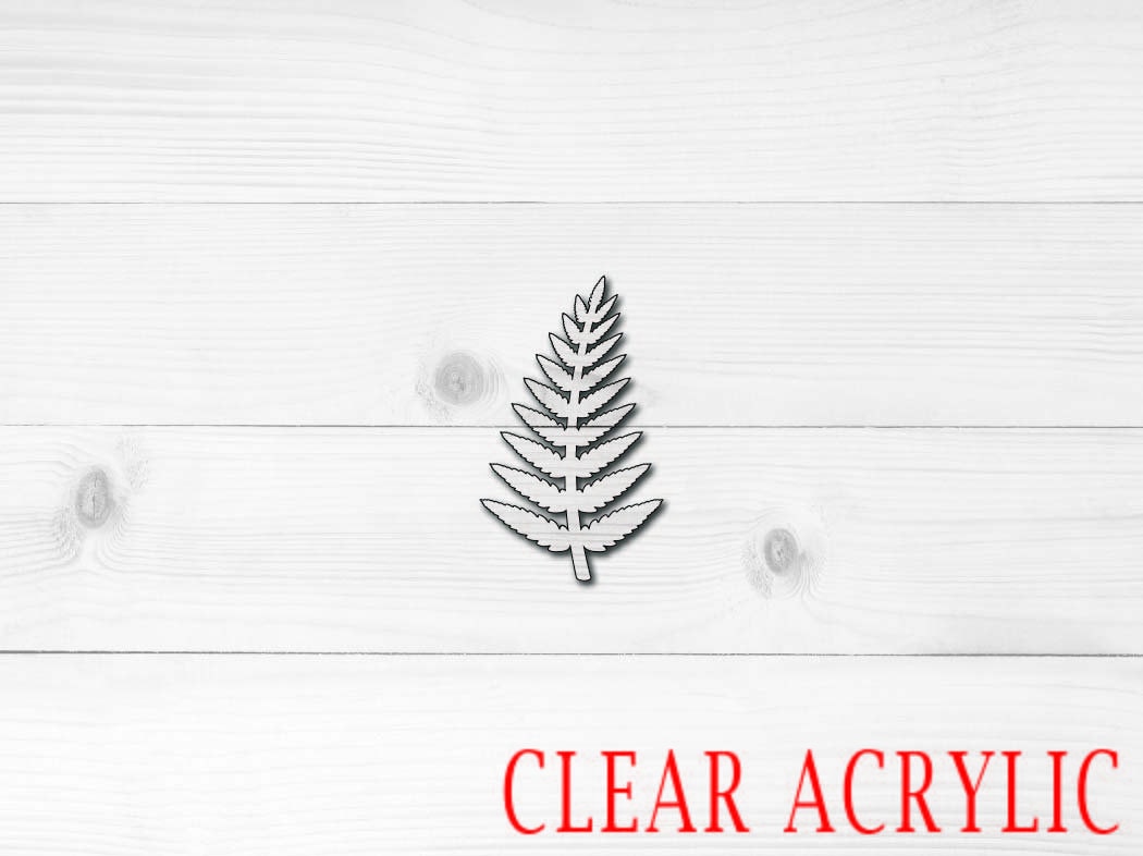 Fern Acrylic Shape, Clear Acrylic Craft Blank, DIY Acrylic Blank