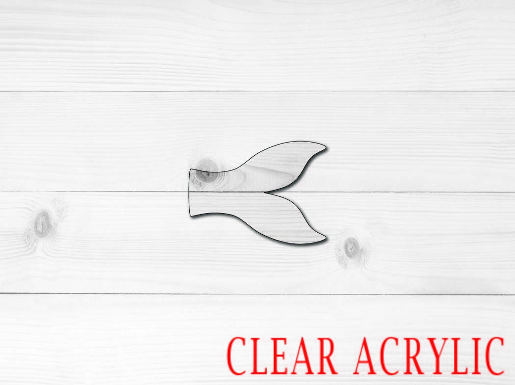 Fish Tail Acrylic Shape, Clear Acrylic Craft Blank, DIY Acrylic Blank