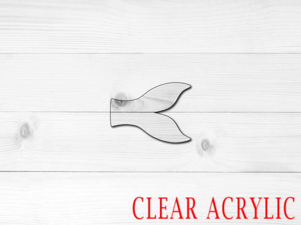 Fish Tail Acrylic Shape, Clear Acrylic Craft Blank, DIY Acrylic Blank