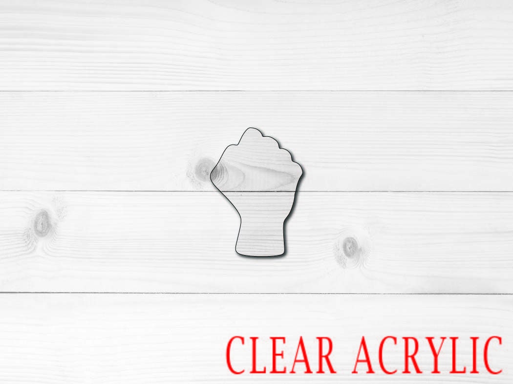 Fist Acrylic Shape, Clear Acrylic Craft Blank, DIY Acrylic Blank