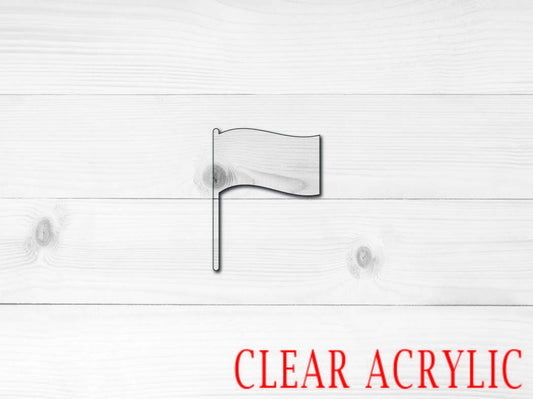 Flag Acrylic Shape, Clear Acrylic Craft Blank, DIY Acrylic Blank