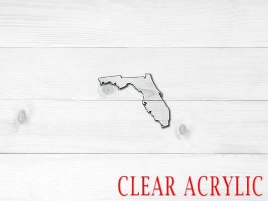 Florida Acrylic Shape, Clear Acrylic Craft Blank, DIY Acrylic Blank