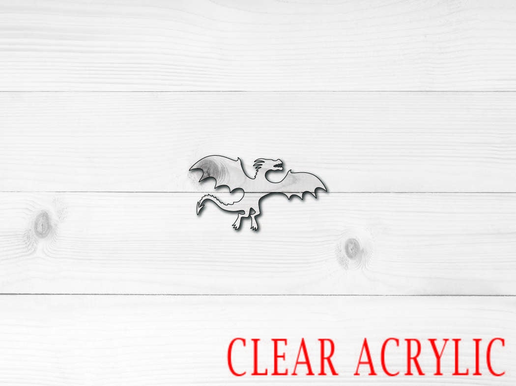 Flying Dragon Shape, Clear Acrylic Craft Blank, DIY Acrylic Blank