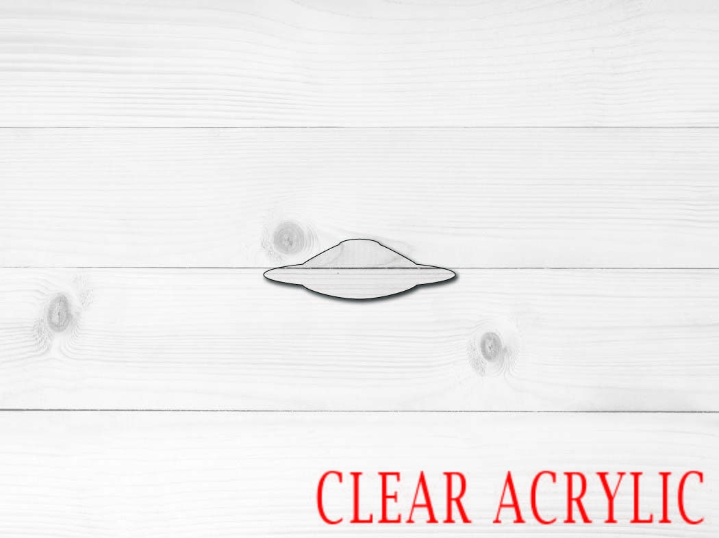 Flying Saucer Shape, Clear Acrylic Craft Blank, DIY Acrylic Blank