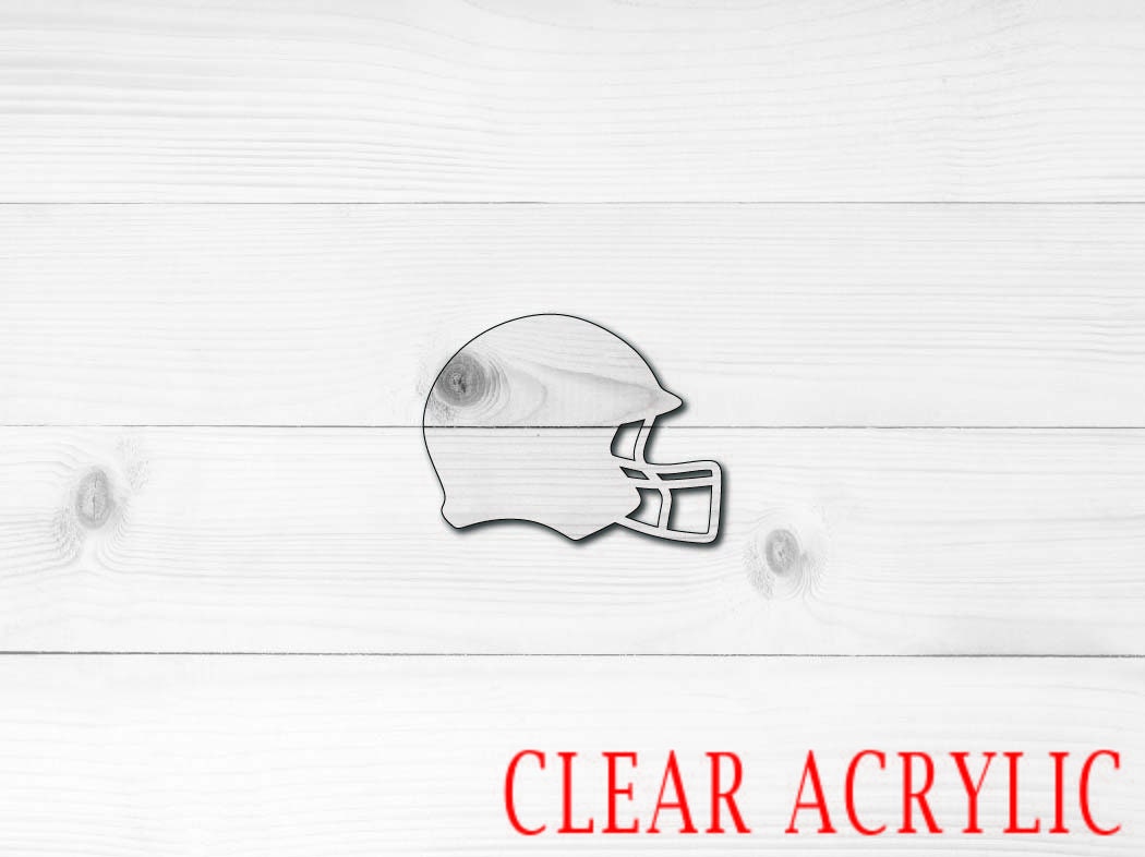 Football Helmet Shape, Clear Acrylic Craft Blank, DIY Acrylic Blank