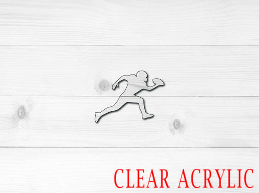Football Player Shape, Clear Acrylic Craft Blank, DIY Acrylic Blank