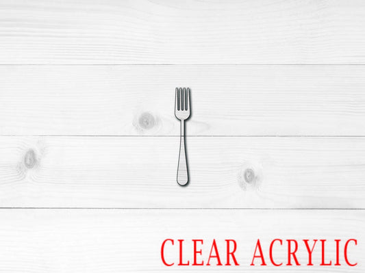 Fork Shape, Clear Acrylic Craft Blank, DIY Acrylic Blank