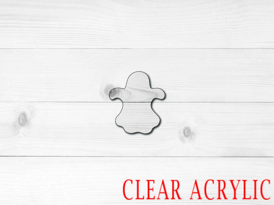 Ghosts Shape, Clear Acrylic Craft Blank, DIY Acrylic Blank