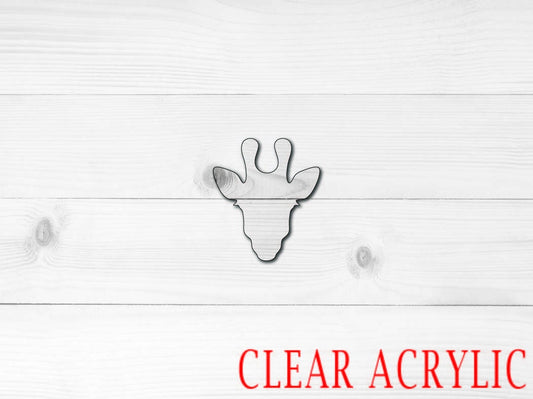 Giraffe Head Shape, Clear Acrylic Craft Blank, DIY Acrylic Blank