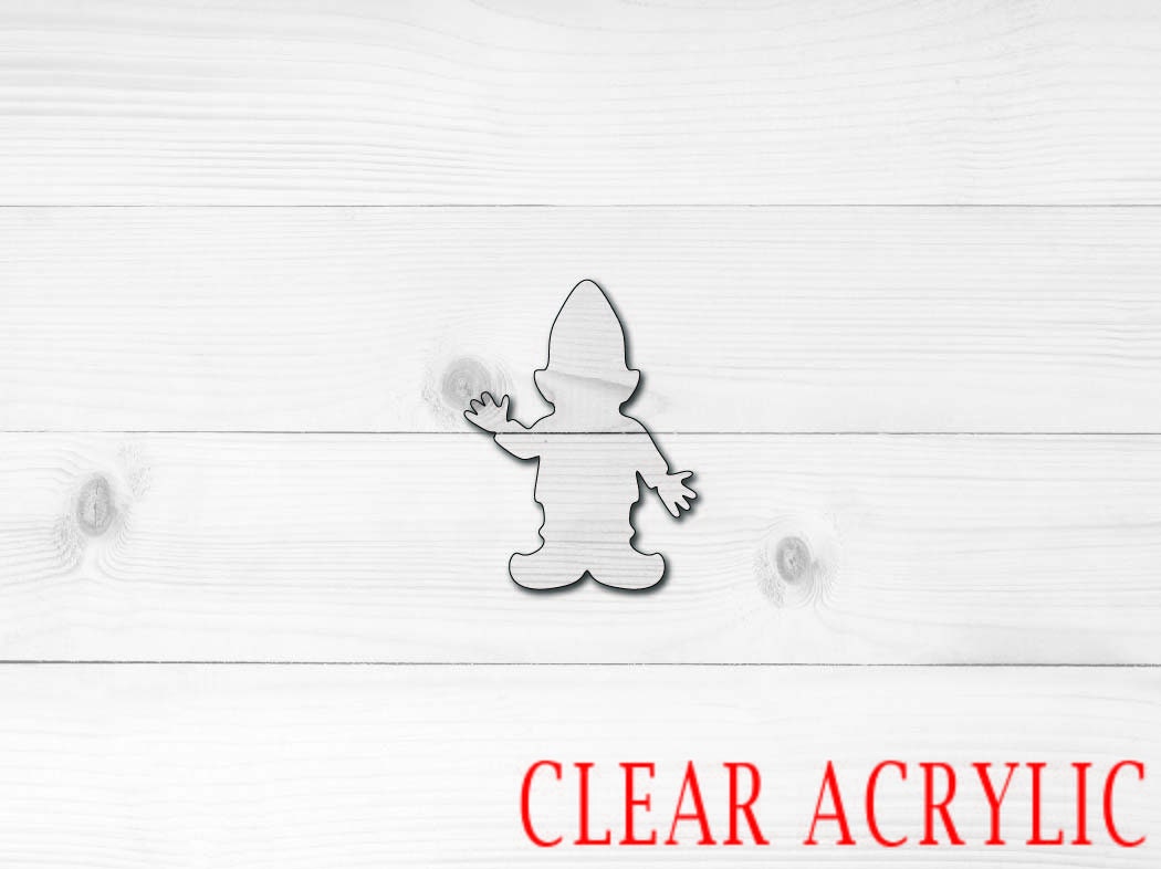 Gnome Shape, Clear Acrylic Craft Blank, DIY Acrylic Blank