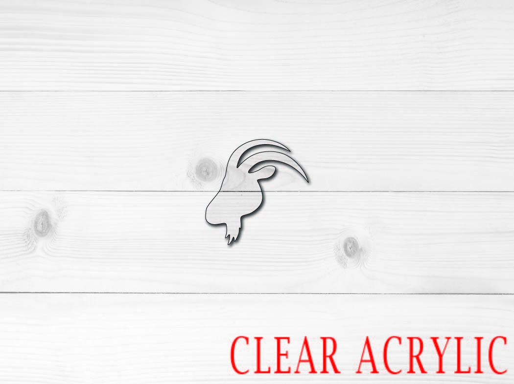 Goat Head Shape, Clear Acrylic Craft Blank, DIY Acrylic Blank