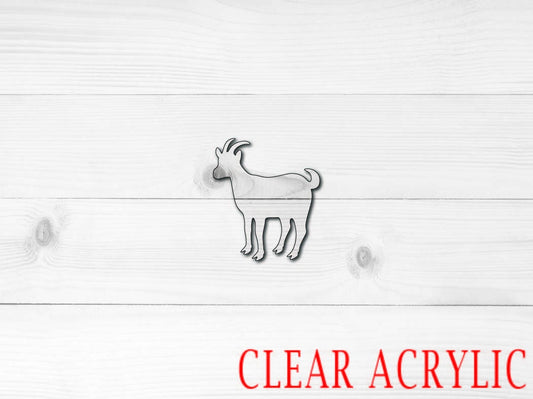 Goat Shape, Clear Acrylic Craft Blank, DIY Acrylic Blank