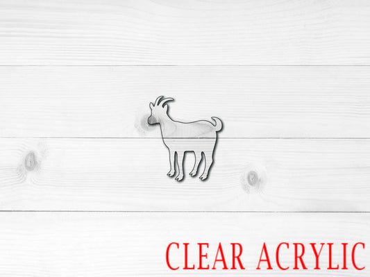 Goat Shape, Clear Acrylic Craft Blank, DIY Acrylic Blank