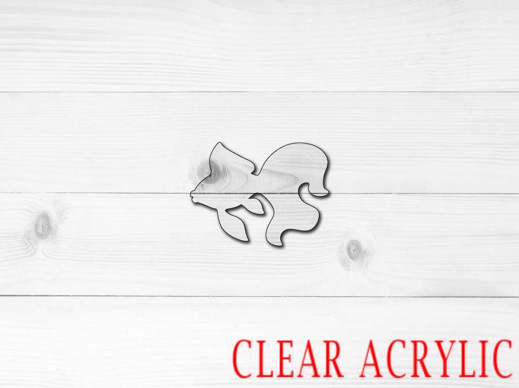 Goldfish Shape, Clear Acrylic Craft Blank, DIY Acrylic Blank