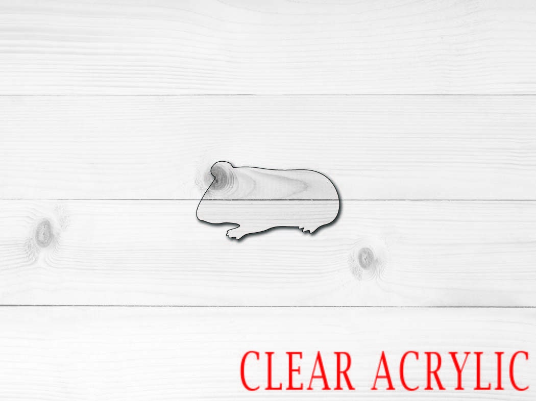 Guinea Pig Shape, Clear Acrylic Craft Blank, DIY Acrylic Blank
