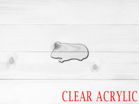 Guinea Pig Shape, Clear Acrylic Craft Blank, DIY Acrylic Blank