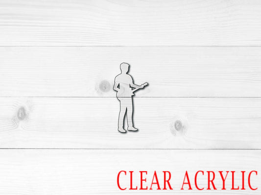 Guitarist Shape, Clear Acrylic Craft Blank, DIY Acrylic Blank