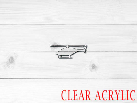 Helicopter Shape, Clear Acrylic Craft Blank, DIY Acrylic Blank