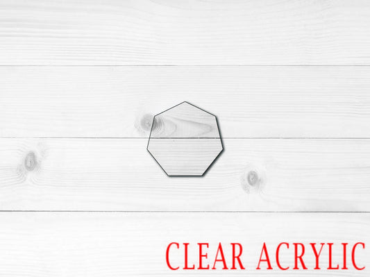 Heptagon Shape, Clear Acrylic Craft Blank, DIY Acrylic Blank