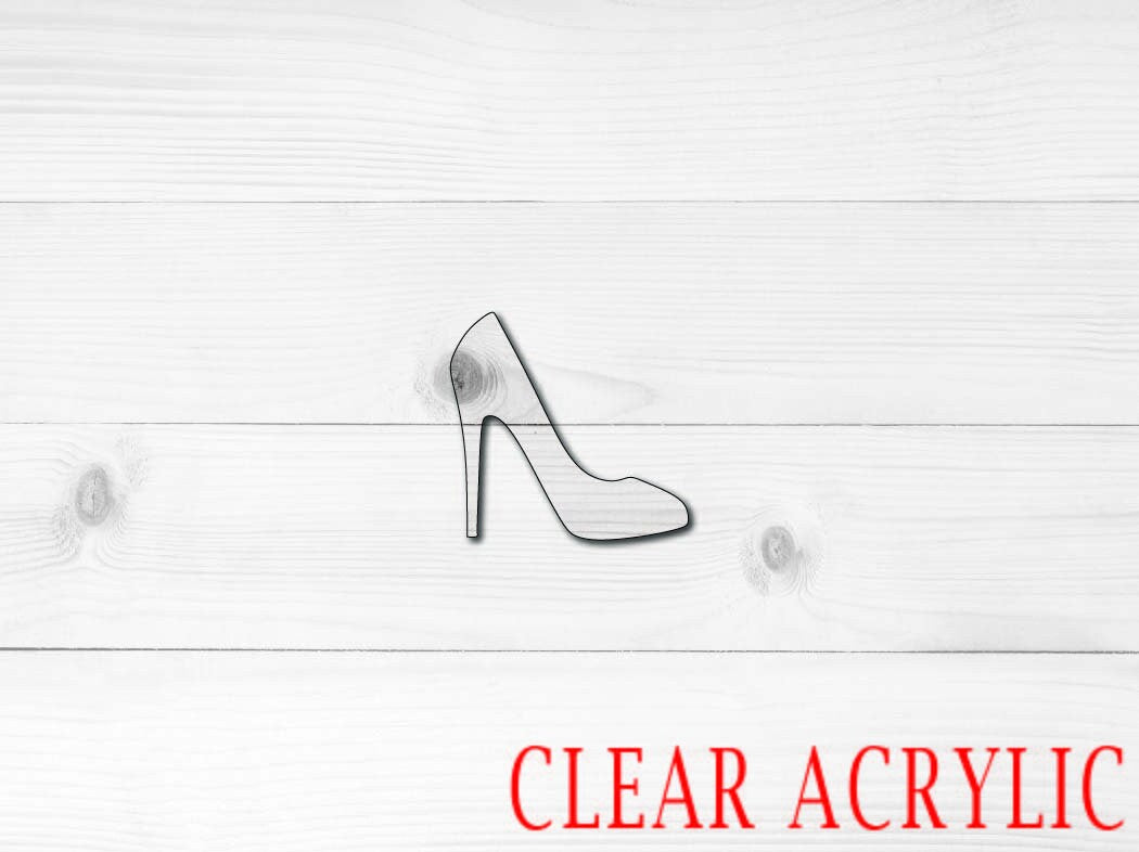 High Heel Shape, Clear Acrylic Craft Blank, DIY Acrylic Blank