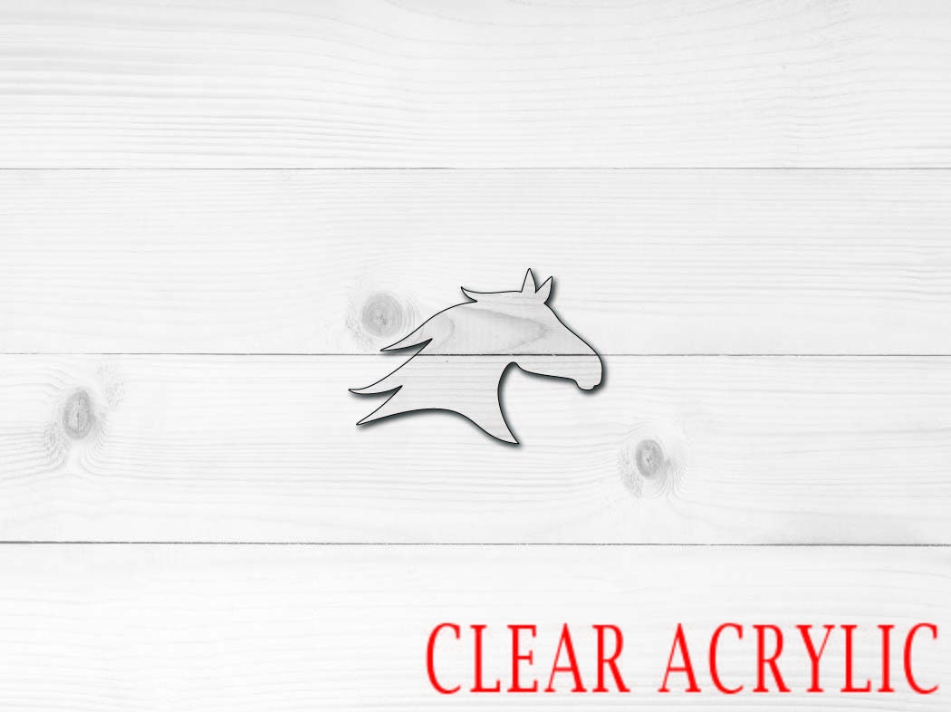 Horse Head Shape, Clear Acrylic Craft Blank, DIY Acrylic Blank