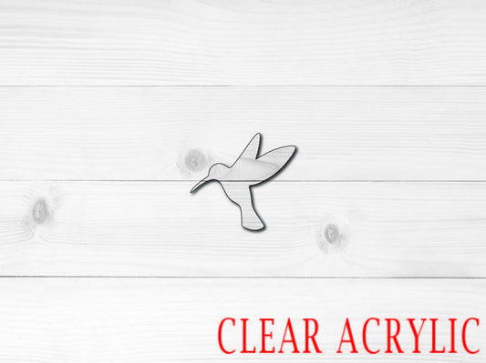 Hummingbird Shape, Clear Acrylic Craft Blank, DIY Acrylic Blank