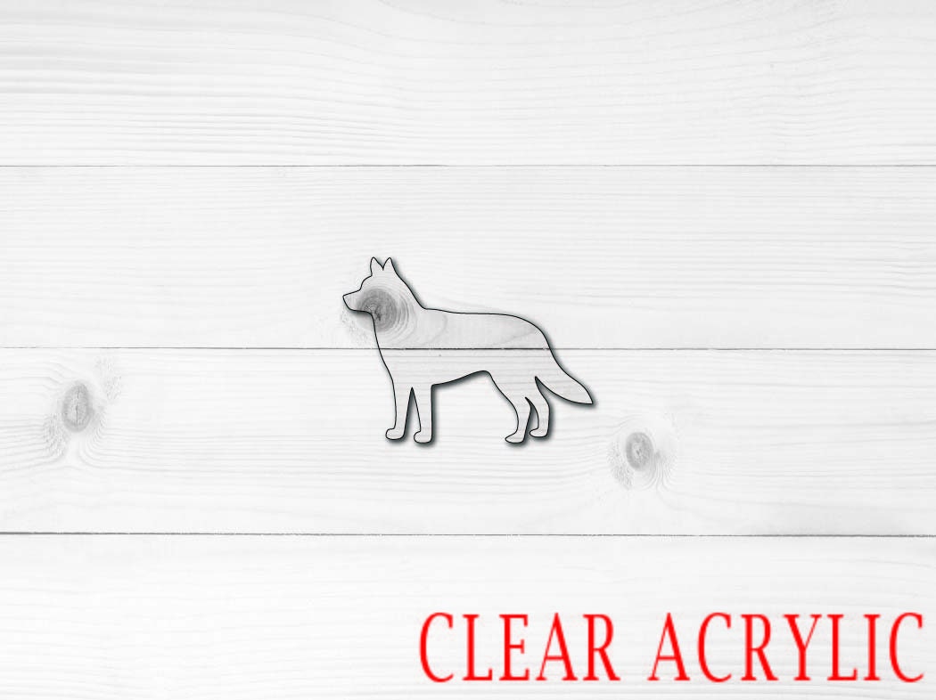 Husky Shape, Clear Acrylic Craft Blank, DIY Acrylic Blank