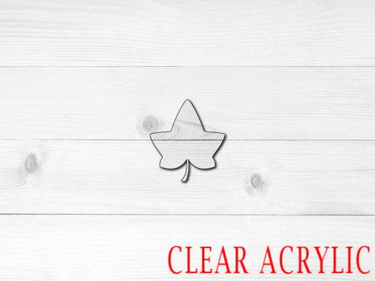 Ivy Leaf Shape, Clear Acrylic Craft Blank, DIY Acrylic Blank