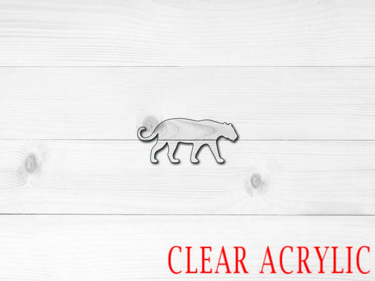 Jaguar Shape, Clear Acrylic Craft Blank, DIY Acrylic Blank