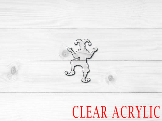 Jester Shape, Clear Acrylic Craft Blank, DIY Acrylic Blank