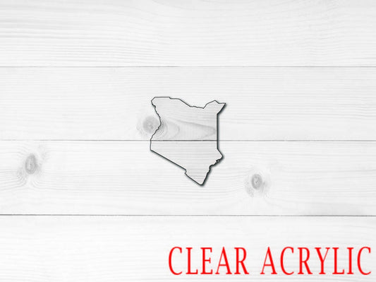 Kenya Shape, Clear Acrylic Craft Blank, DIY Acrylic Blank